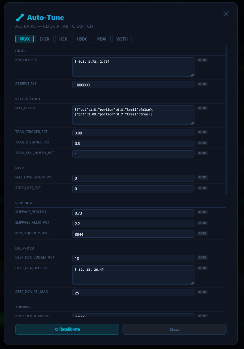 Auto-Tune Modal